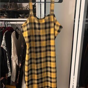 Yellow Plaid Women's Dress